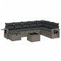vidaXL 9-tlg. Garten-Sofagarnitur mit Kissen Grau Poly Rattan vidaXL 9-tlg. Garten-Sofagarnitur mit Kissen Grau Poly Rattan