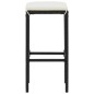 9-tlg. Gartenbar-Set mit Kissen Poly Rattan Schwarz 9-tlg. Gartenbar-Set mit Kissen Poly Rattan Schwarz