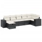 vidaXL 7-tlg. Garten-Sofagarnitur mit Kissen Schwarz Poly Rattan vidaXL 7-tlg. Garten-Sofagarnitur mit Kissen Schwarz Poly Rattan