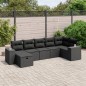 vidaXL 7-tlg. Garten-Sofagarnitur mit Kissen Schwarz Poly Rattan vidaXL 7-tlg. Garten-Sofagarnitur mit Kissen Schwarz Poly Rattan
