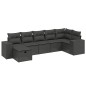 vidaXL 7-tlg. Garten-Sofagarnitur mit Kissen Schwarz Poly Rattan vidaXL 7-tlg. Garten-Sofagarnitur mit Kissen Schwarz Poly Rattan