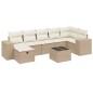 vidaXL 8-tlg. Garten-Sofagarnitur mit Kissen Beige Poly Rattan vidaXL 8-tlg. Garten-Sofagarnitur mit Kissen Beige Poly Rattan