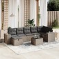 vidaXL 8-tlg. Garten-Sofagarnitur mit Kissen Grau Poly Rattan vidaXL 8-tlg. Garten-Sofagarnitur mit Kissen Grau Poly Rattan