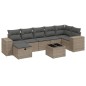 vidaXL 8-tlg. Garten-Sofagarnitur mit Kissen Grau Poly Rattan vidaXL 8-tlg. Garten-Sofagarnitur mit Kissen Grau Poly Rattan