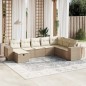 vidaXL 8-tlg. Garten-Sofagarnitur mit Kissen Beige Poly Rattan vidaXL 8-tlg. Garten-Sofagarnitur mit Kissen Beige Poly Rattan