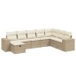 vidaXL 8-tlg. Garten-Sofagarnitur mit Kissen Beige Poly Rattan vidaXL 8-tlg. Garten-Sofagarnitur mit Kissen Beige Poly Rattan