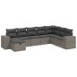 vidaXL 8-tlg. Garten-Sofagarnitur mit Kissen Grau Poly Rattan vidaXL 8-tlg. Garten-Sofagarnitur mit Kissen Grau Poly Rattan