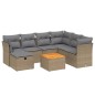 vidaXL 8-tlg. Garten-Sofagarnitur mit Kissen Beige Poly Rattan vidaXL 8-tlg. Garten-Sofagarnitur mit Kissen Beige Poly Rattan