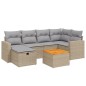 vidaXL 7-tlg. Garten-Sofagarnitur mit Kissen Beige Poly Rattan vidaXL 7-tlg. Garten-Sofagarnitur mit Kissen Beige Poly Rattan