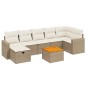 vidaXL 8-tlg. Garten-Sofagarnitur mit Kissen Beige Poly Rattan vidaXL 8-tlg. Garten-Sofagarnitur mit Kissen Beige Poly Rattan