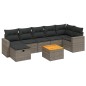 vidaXL 8-tlg. Garten-Sofagarnitur mit Kissen Grau Poly Rattan vidaXL 8-tlg. Garten-Sofagarnitur mit Kissen Grau Poly Rattan