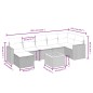 vidaXL 8-tlg. Garten-Sofagarnitur mit Kissen Grau Poly Rattan vidaXL 8-tlg. Garten-Sofagarnitur mit Kissen Grau Poly Rattan