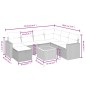 vidaXL 8-tlg. Garten-Sofagarnitur mit Kissen Beige Poly Rattan