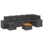 vidaXL 8-tlg. Garten-Sofagarnitur mit Kissen Schwarz Poly Rattan vidaXL 8-tlg. Garten-Sofagarnitur mit Kissen Schwarz Poly Rattan