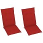 Verstellbare Gartenstühle 2 Stk. mit Auflagen Massivholz Akazie Verstellbare Gartenstühle 2 Stk. mit Auflagen Massivholz Akazie