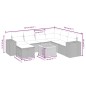 vidaXL 8-tlg. Garten-Sofagarnitur mit Kissen Grau Poly Rattan vidaXL 8-tlg. Garten-Sofagarnitur mit Kissen Grau Poly Rattan