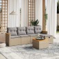 vidaXL 6-tlg. Garten-Sofagarnitur mit Kissen Beige Poly Rattan vidaXL 6-tlg. Garten-Sofagarnitur mit Kissen Beige Poly Rattan