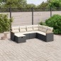 vidaXL 7-tlg. Garten-Sofagarnitur mit Kissen Schwarz Poly Rattan vidaXL 7-tlg. Garten-Sofagarnitur mit Kissen Schwarz Poly Rattan