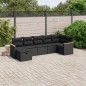 vidaXL 7-tlg. Garten-Sofagarnitur mit Kissen Schwarz Poly Rattan vidaXL 7-tlg. Garten-Sofagarnitur mit Kissen Schwarz Poly Rattan