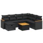 vidaXL 8-tlg. Garten-Sofagarnitur mit Kissen Schwarz Poly Rattan vidaXL 8-tlg. Garten-Sofagarnitur mit Kissen Schwarz Poly Rattan
