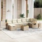 vidaXL 8-tlg. Garten-Sofagarnitur mit Kissen Beige Poly Rattan vidaXL 8-tlg. Garten-Sofagarnitur mit Kissen Beige Poly Rattan