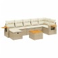 vidaXL 8-tlg. Garten-Sofagarnitur mit Kissen Beige Poly Rattan vidaXL 8-tlg. Garten-Sofagarnitur mit Kissen Beige Poly Rattan