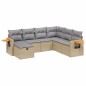 vidaXL 7-tlg. Garten-Sofagarnitur mit Kissen Beige Poly Rattan vidaXL 7-tlg. Garten-Sofagarnitur mit Kissen Beige Poly Rattan