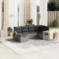 vidaXL 6-tlg. Garten-Sofagarnitur mit Kissen Grau Poly Rattan vidaXL 6-tlg. Garten-Sofagarnitur mit Kissen Grau Poly Rattan