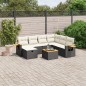 vidaXL 8-tlg. Garten-Sofagarnitur mit Kissen Schwarz Poly Rattan vidaXL 8-tlg. Garten-Sofagarnitur mit Kissen Schwarz Poly Rattan