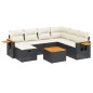 vidaXL 8-tlg. Garten-Sofagarnitur mit Kissen Schwarz Poly Rattan vidaXL 8-tlg. Garten-Sofagarnitur mit Kissen Schwarz Poly Rattan