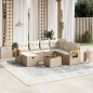 vidaXL 8-tlg. Garten-Sofagarnitur mit Kissen Beige Poly Rattan vidaXL 8-tlg. Garten-Sofagarnitur mit Kissen Beige Poly Rattan