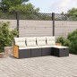 vidaXL 5-tlg. Garten-Sofagarnitur mit Kissen Schwarz Poly Rattan vidaXL 5-tlg. Garten-Sofagarnitur mit Kissen Schwarz Poly Rattan