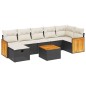 vidaXL 8-tlg. Garten-Sofagarnitur mit Kissen Schwarz Poly Rattan vidaXL 8-tlg. Garten-Sofagarnitur mit Kissen Schwarz Poly Rattan