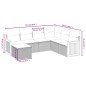 vidaXL 7-tlg. Garten-Sofagarnitur mit Kissen Grau Poly Rattan vidaXL 7-tlg. Garten-Sofagarnitur mit Kissen Grau Poly Rattan