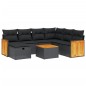 vidaXL 8-tlg. Garten-Sofagarnitur mit Kissen Schwarz Poly Rattan vidaXL 8-tlg. Garten-Sofagarnitur mit Kissen Schwarz Poly Rattan