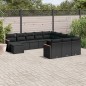 vidaXL 12-tlg. Garten-Sofagarnitur mit Kissen Schwarz Poly Rattan vidaXL 12-tlg. Garten-Sofagarnitur mit Kissen Schwarz Poly Rattan