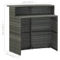 5-tlg. Gartenbar-Set mit Kissen Grau 5-tlg. Gartenbar-Set mit Kissen Grau