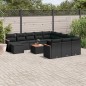 vidaXL 13-tlg. Garten-Sofagarnitur mit Kissen Schwarz Poly Rattan vidaXL 13-tlg. Garten-Sofagarnitur mit Kissen Schwarz Poly Rattan