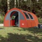 vidaXL Tunnelzelt 4 Personen Grau und Orange Wasserdicht