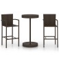3-tlg. Gartenbar-Set Poly Rattan Braun 3-tlg. Gartenbar-Set Poly Rattan Braun