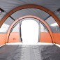 vidaXL Tunnelzelt 4 Personen Grau und Orange Wasserdicht
