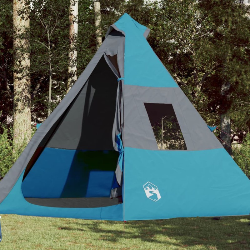 vidaXL Tipi-Campingzelt 7 Personen Blau Wasserdicht vidaXL Tipi-Campingzelt 7 Personen Blau Wasserdicht