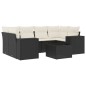 vidaXL 7-tlg. Garten-Sofagarnitur mit Kissen Schwarz Poly Rattan vidaXL 7-tlg. Garten-Sofagarnitur mit Kissen Schwarz Poly Rattan