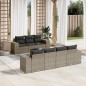 vidaXL 8-tlg. Garten-Sofagarnitur mit Kissen Grau Poly Rattan vidaXL 8-tlg. Garten-Sofagarnitur mit Kissen Grau Poly Rattan