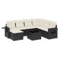 vidaXL 8-tlg. Garten-Sofagarnitur mit Kissen Schwarz Poly Rattan vidaXL 8-tlg. Garten-Sofagarnitur mit Kissen Schwarz Poly Rattan