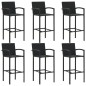7-tlg. Gartenbar-Set Poly Rattan Schwarz 7-tlg. Gartenbar-Set Poly Rattan Schwarz