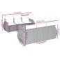 vidaXL 7-tlg. Garten-Sofagarnitur mit Kissen Grau Poly Rattan vidaXL 7-tlg. Garten-Sofagarnitur mit Kissen Grau Poly Rattan