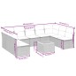 vidaXL 10-tlg. Garten-Sofagarnitur mit Kissen Schwarz Poly Rattan vidaXL 10-tlg. Garten-Sofagarnitur mit Kissen Schwarz Poly Rattan