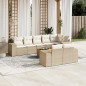 vidaXL 9-tlg. Garten-Sofagarnitur mit Kissen Beige Poly Rattan vidaXL 9-tlg. Garten-Sofagarnitur mit Kissen Beige Poly Rattan