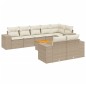 vidaXL 9-tlg. Garten-Sofagarnitur mit Kissen Beige Poly Rattan vidaXL 9-tlg. Garten-Sofagarnitur mit Kissen Beige Poly Rattan